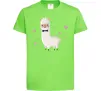 Дитяча футболка Лама закохана Лаймовий фото