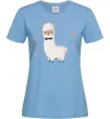 Жіноча футболка Лама закохана Блакитний фото