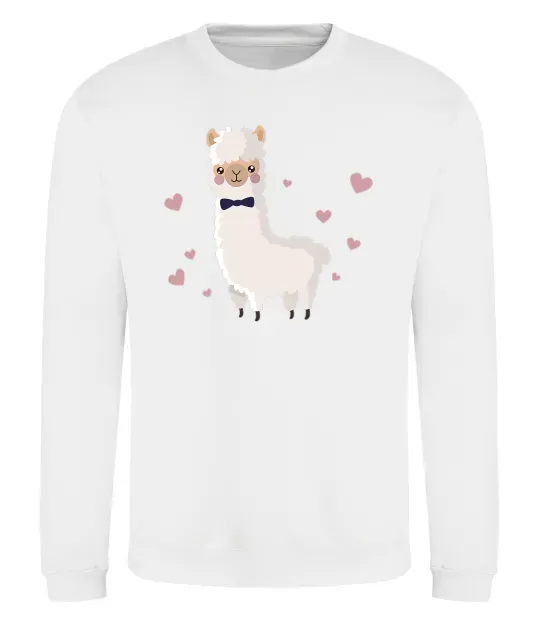 Свитшот Лама закохана Белый фото