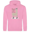 Мужская толстовка (худи) Don't forget to smile lama Розовый фото