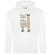 Мужская толстовка (худи) Don't forget to smile lama Белый фото
