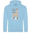 Жіноча толстовка (худі) Don't forget to smile lama Блакитний фото