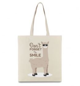 Эко-сумка Don't forget to smile lama