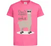 Детская футболка Don't forget to smile lama Ярко-розовый фото