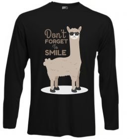 Лонгслив Don't forget to smile lama