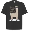 Футболка Оверсайз Don't forget to smile lama Черный фото