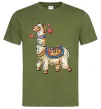 Мужская футболка Bright lama Оливковый фото