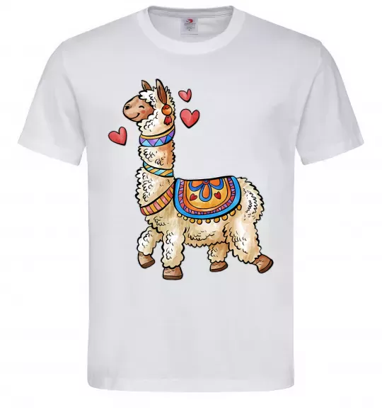 Мужская футболка Bright lama Белый фото