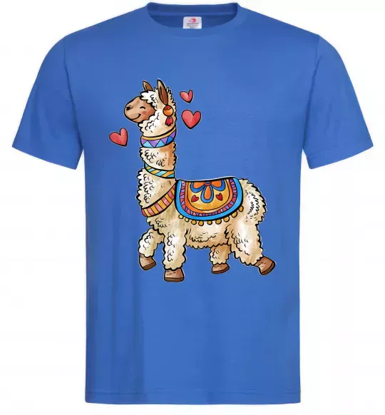 Мужская футболка Bright lama Ярко-синий фото