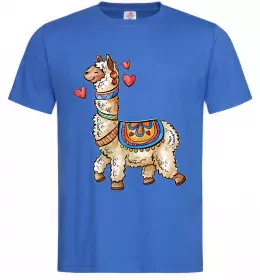 Мужская футболка Bright lama Ярко-синий фото