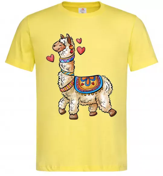 Мужская футболка Bright lama Лимонный фото