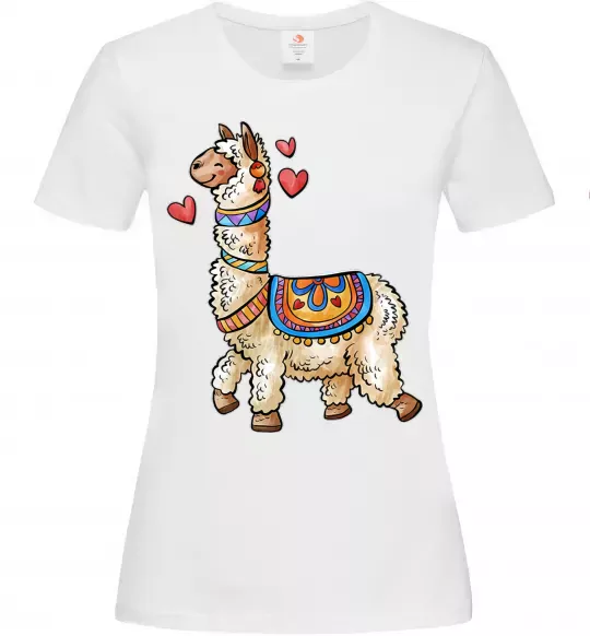 Женская футболка Bright lama Белый фото