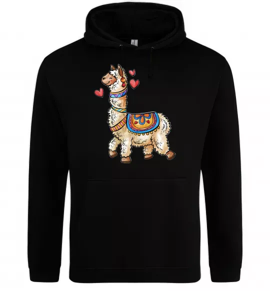 Мужская толстовка (худи) Bright lama Черный фото