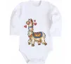 Дитячий бодік Bright lama Білий фото