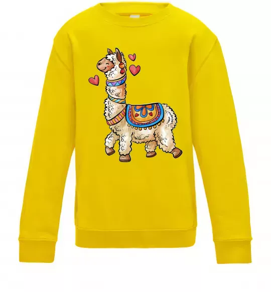 Дитячий світшот Bright lama Сонячно жовтий фото