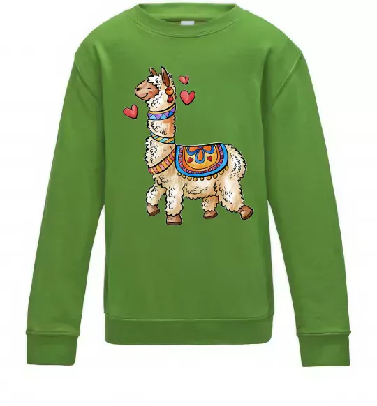 Дитячий світшот Bright lama Лаймовий фото