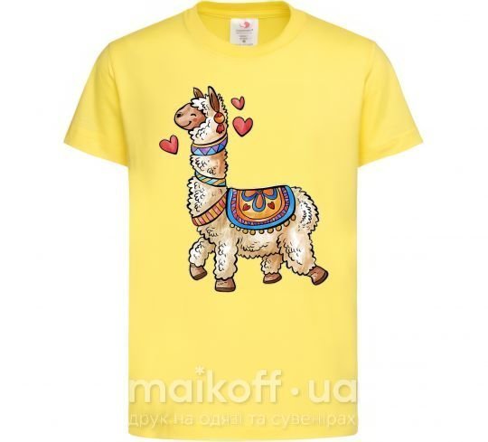 Детская футболка Bright lama Лимонный фото