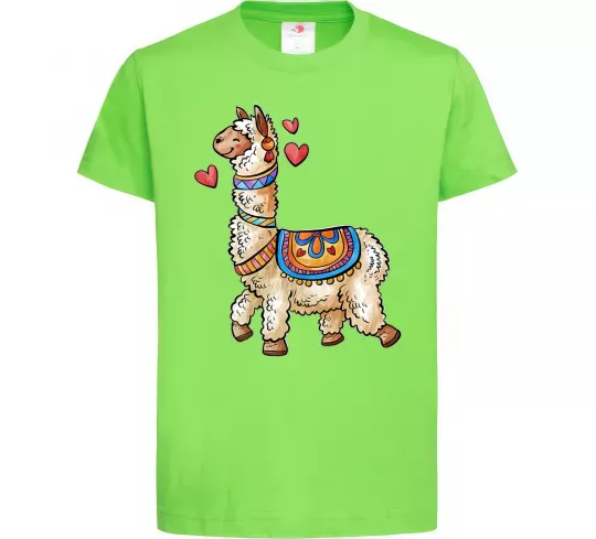 Детская футболка Bright lama Лаймовый фото