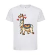Дитяча футболка Bright lama Білий фото