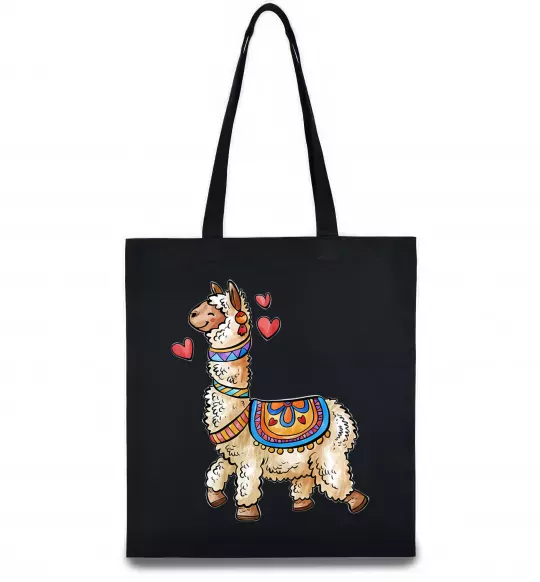 Еко-сумка Bright lama Чорний фото