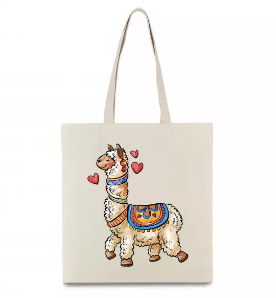 Еко-сумка Bright lama Бежевий фото