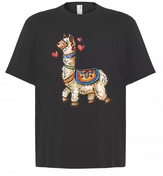 Футболка Оверсайз Bright lama Чорний фото