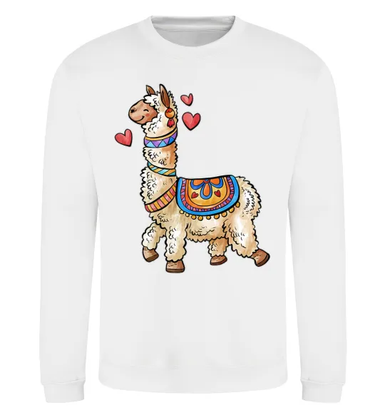 Свитшот Bright lama Белый фото