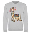 Свитшот Bright lama Серый меланж фото