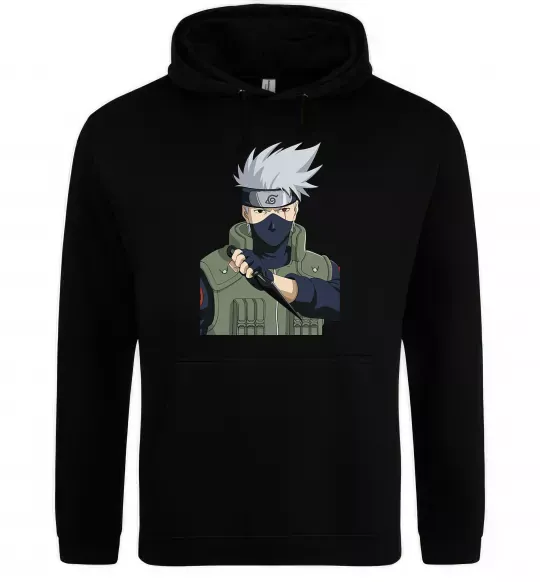 Чоловіча толстовка (худі) Kakashi Чорний фото
