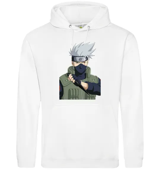 Чоловіча толстовка (худі) Kakashi Білий фото