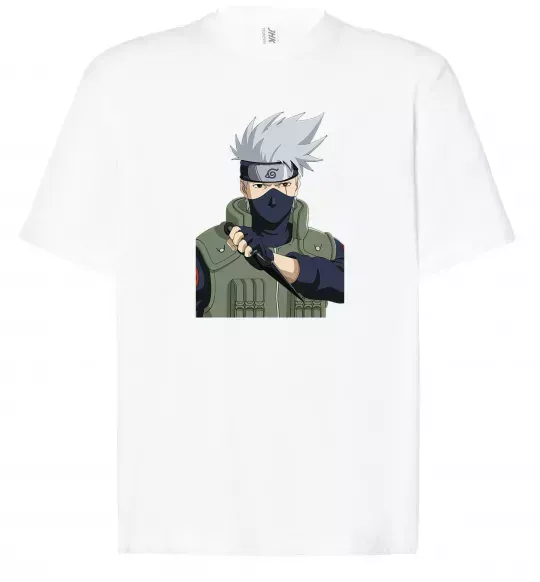 Футболка Оверсайз Kakashi Білий фото