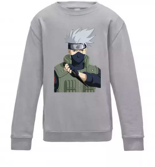 Детский Свитшот Kakashi Серый меланж фото