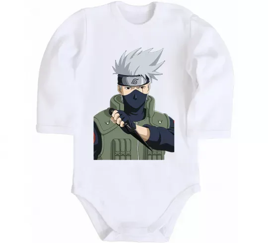 Детский боди Kakashi Белый фото