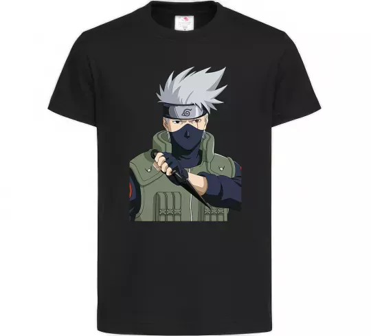 Детская футболка Kakashi Черный фото