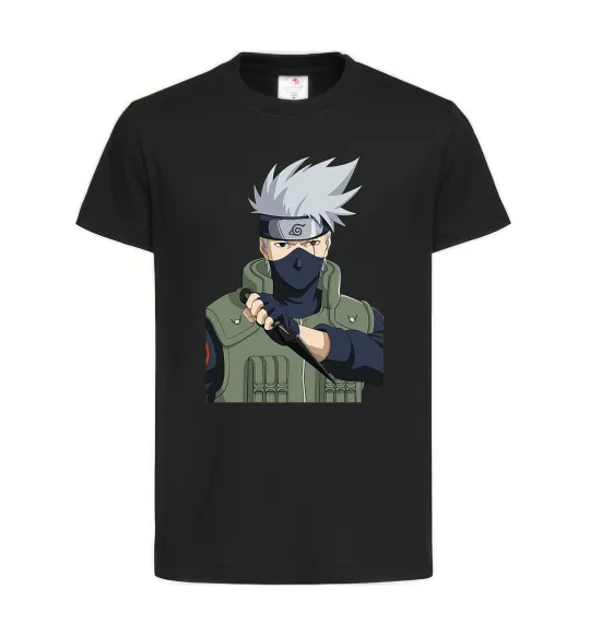 Детская футболка Kakashi Черный фото