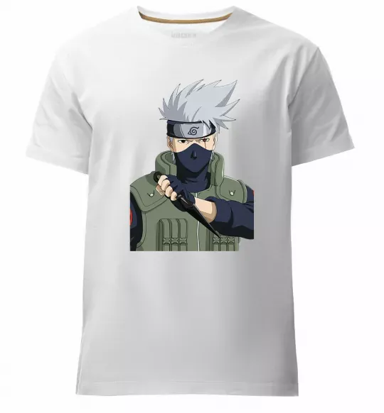 Чоловіча преміум футболка Kakashi Білий фото