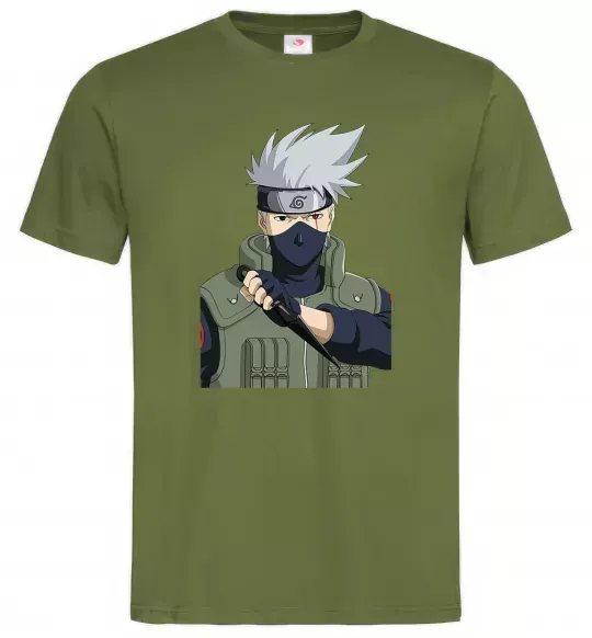 Чоловіча футболка Kakashi Оливковий фото