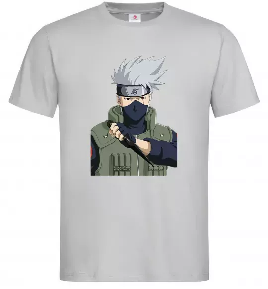 Чоловіча футболка Kakashi Сірий фото