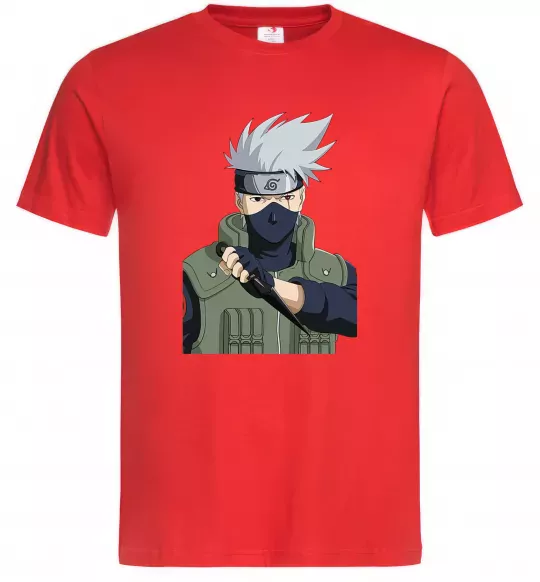 Чоловіча футболка Kakashi Червоний фото