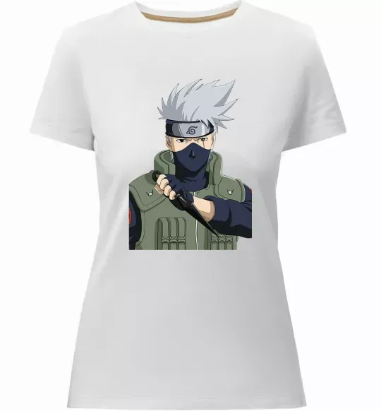 Жіноча преміум футболка Kakashi Білий фото