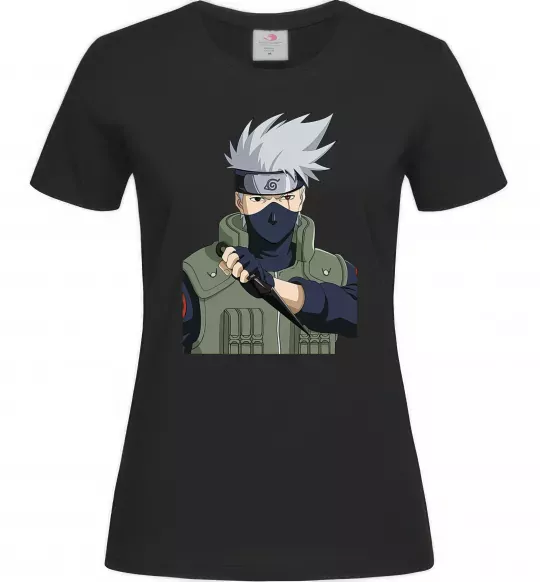 Женская футболка Kakashi Черный фото