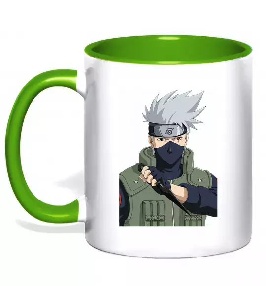 Чашка з кольоровою ручкою Kakashi Зелений фото