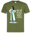 Мужская футболка Not all heros wear capes Оливковый фото