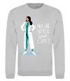 Свитшот Not all heros wear capes Серый меланж фото