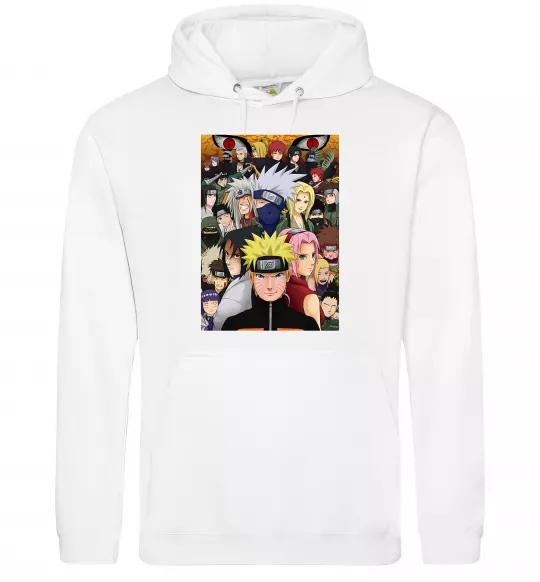 Мужская толстовка (худи) Аніме Наруто персонажі Белый фото