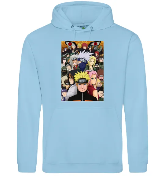 Женская толстовка (худи) Аніме Наруто персонажі Голубой фото