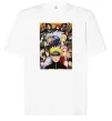 Футболка Оверсайз Аніме Наруто персонажі Білий фото