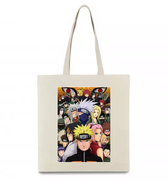 Эко-сумка Аніме Наруто персонажі Бежевый фото