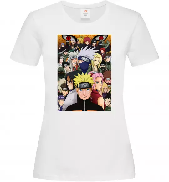 Жіноча футболка Аніме Наруто персонажі Білий фото