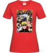 Жіноча футболка Аніме Наруто персонажі Червоний Жіноча футболка Аніме Наруто персонажі Червоний фото